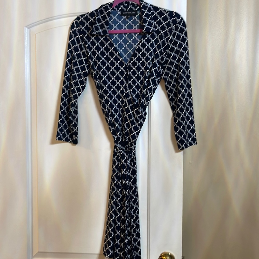 Jones New York navy print dress